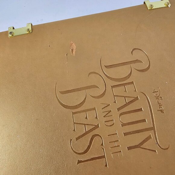 Disney Beauty & The Beast Live Action Movie Journal Gold Embossing FLAWS - Picture 3 of 11